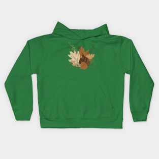 Soft Autumn Leaves & Anise | Green Kids Hoodie